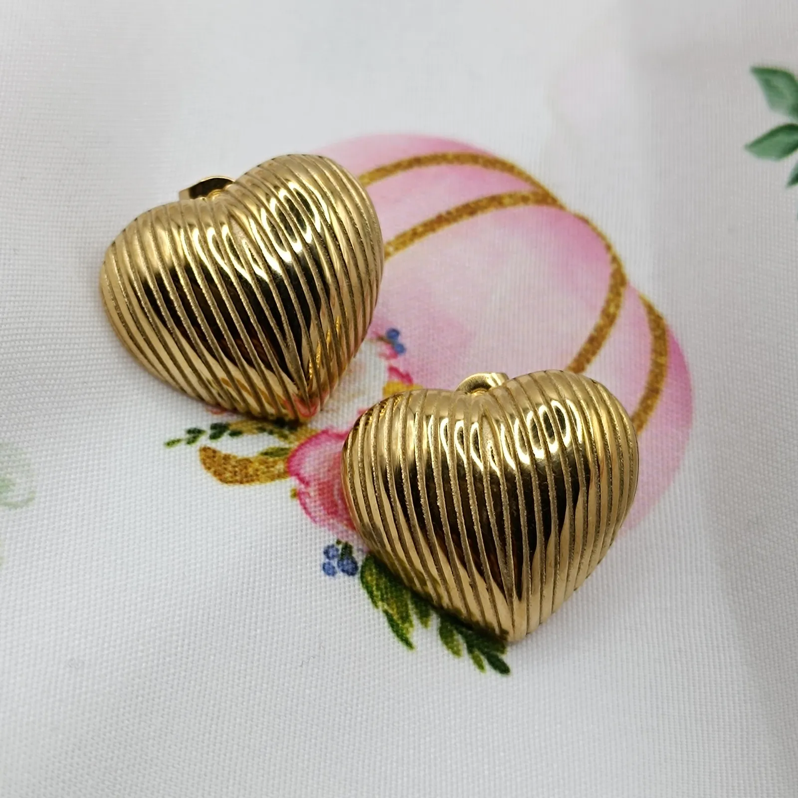 Σκουλαρίκια "Golden Heart Statement"