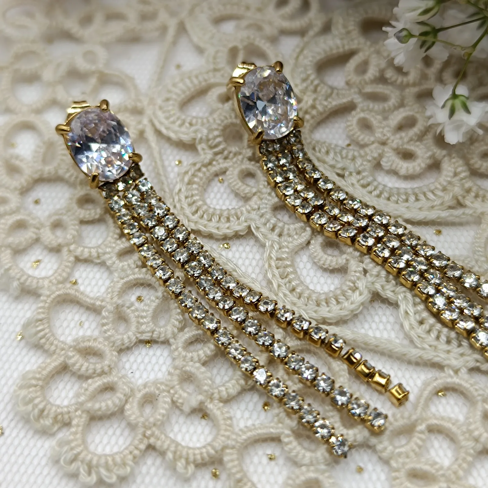 Σκουλαρίκια «Crystal Waterfall Drops»
