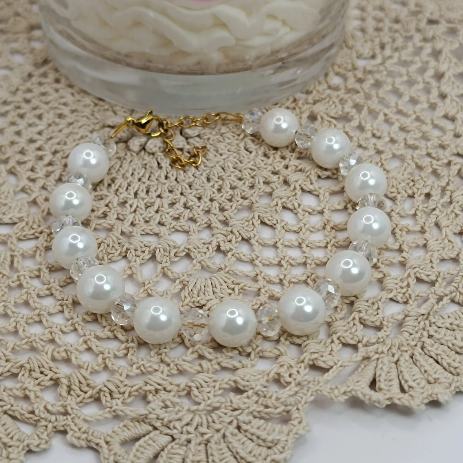 Βραχιόλι «Pearl & Crystal Sparkle»