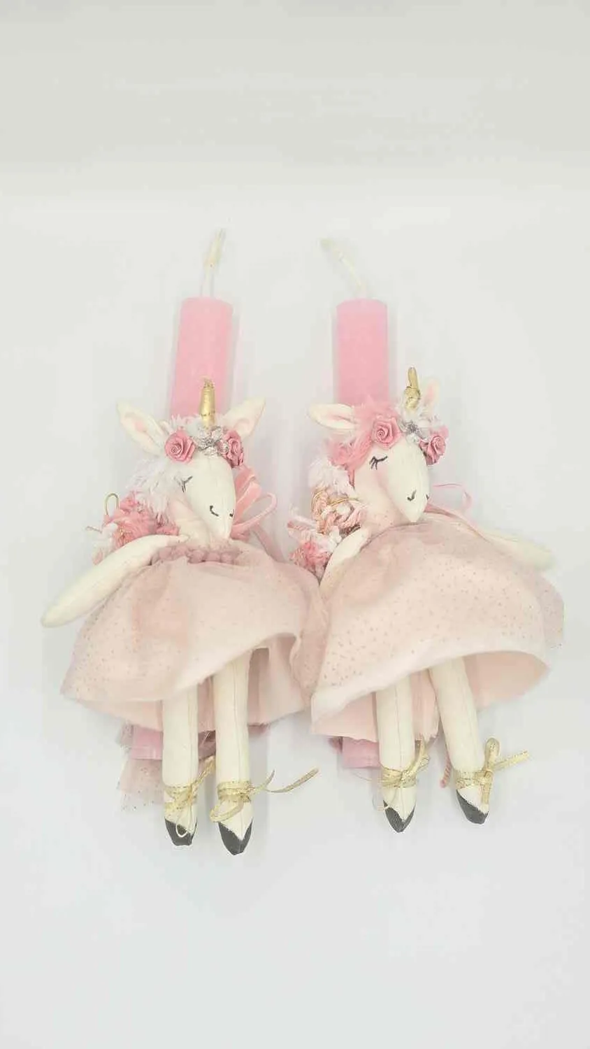 Πασχαλινή Λαμπάδα "Handmade Unicorn Ballerina"