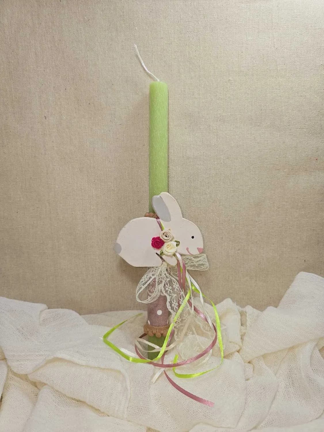 "Wooden Bunny" σε Πράσινο Κερί