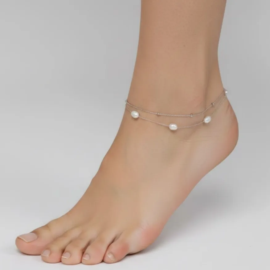 Αλυσίδα Ποδιού – Minimal Silver Steel Anklet